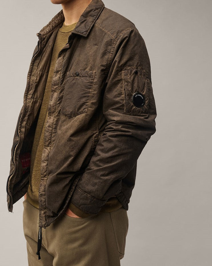 C.P. Company Flatt Nylon Lens Re-Colour Overshirt Re-Color Brown – photo 4 – Dewachter Montpellier