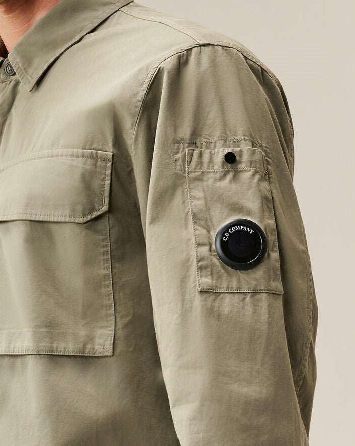 C.P. Company Organic Gabardine Lens Flap Zip Overshirt Fallen Rock – photo 4 – Dewachter Montpellier