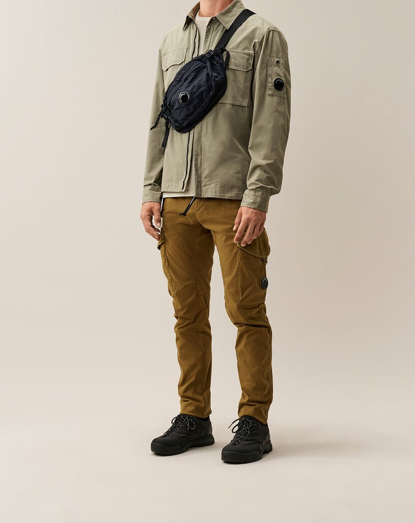 C.P. Company Organic Gabardine Lens Flap Zip Overshirt Fallen Rock – photo 6 – Dewachter Montpellier