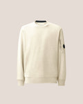 C.P. Company Diagonal Raised Fleece Lens Crewneck Sweatshirt Silver Birch – photo 1 – Dewachter Montpellier