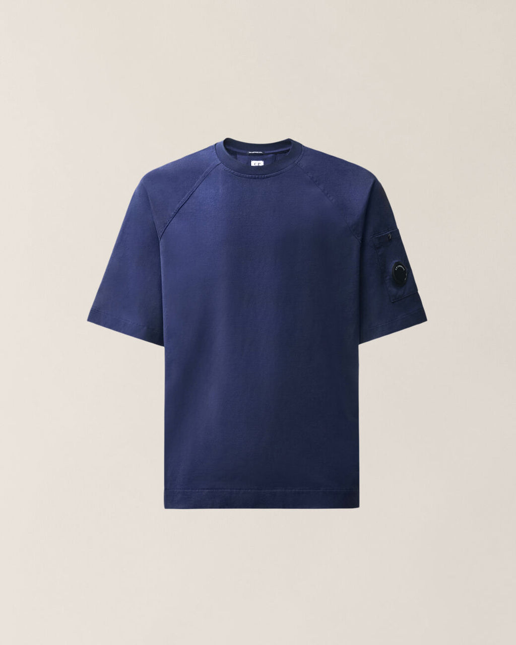 C.P. Company 30/2 Mercerized Jersey Twisted Lens Short Sleeve T-Shirt Peacoat – photo 1 – Dewachter Montpellier