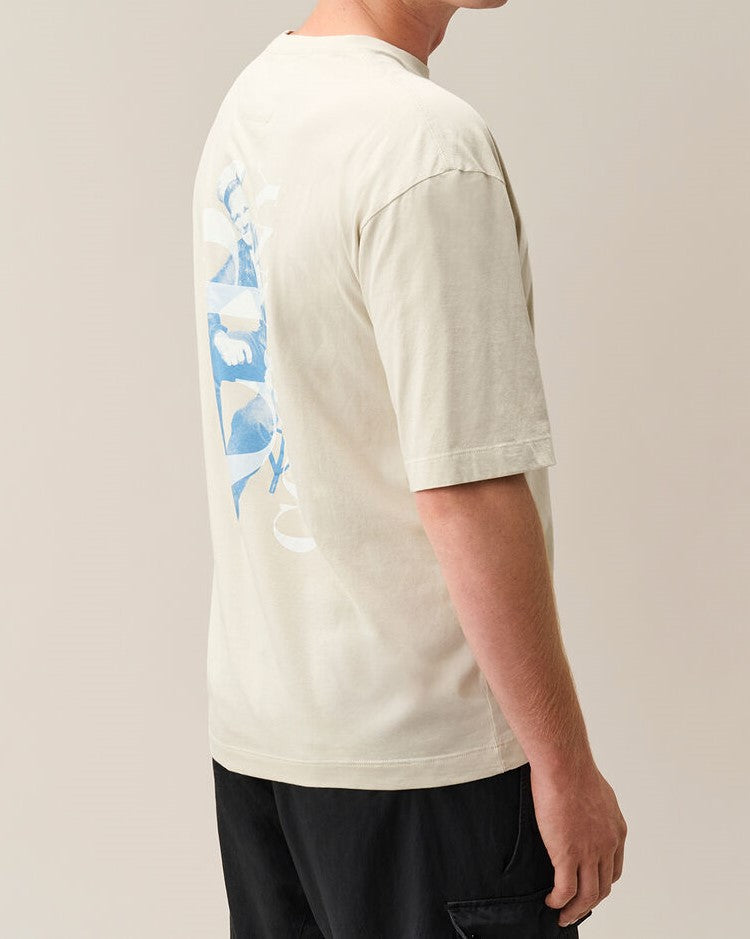 C.P. Company 30/1 Jersey Short Sleeve British Sailor T-Shirt Silver Birch – photo 8 – Dewachter Montpellier