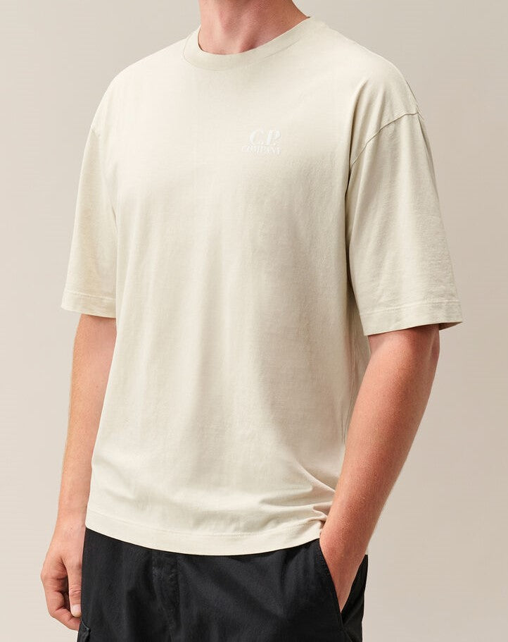C.P. Company 30/1 Jersey Short Sleeve British Sailor T-Shirt Silver Birch – photo 9 – Dewachter Montpellier