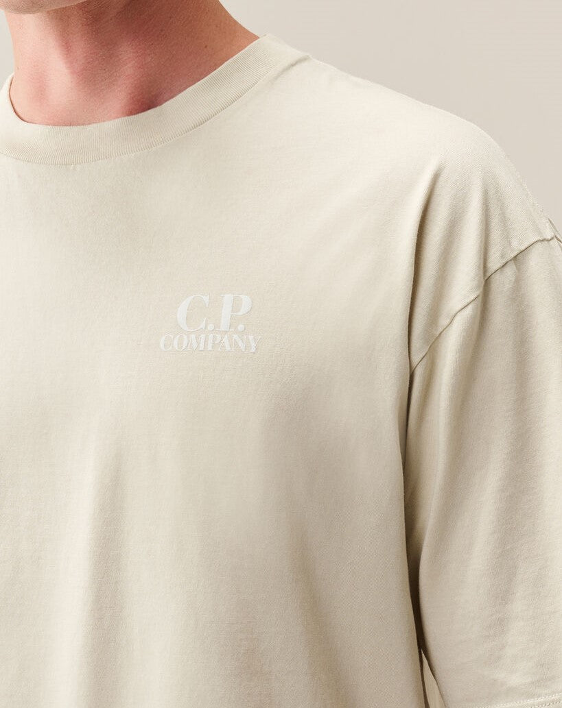 C.P. Company 30/1 Jersey Short Sleeve British Sailor T-Shirt Silver Birch – photo 11 – Dewachter Montpellier