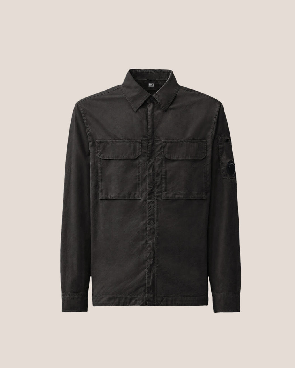 C.P. Company Organic Gabardine Zipped Lens Overshirt Black – photo 1 – Dewachter Montpellier