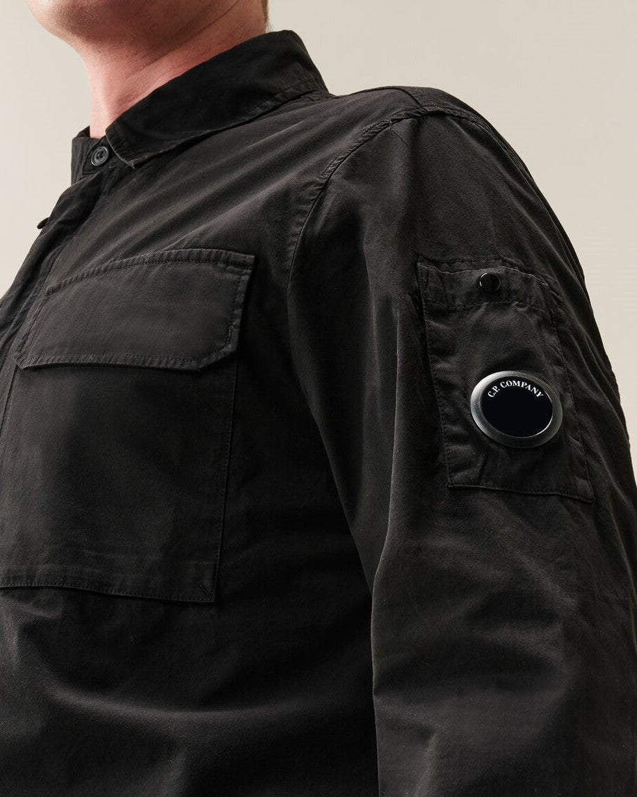 C.P. Company Organic Gabardine Zipped Lens Overshirt Black – photo 4 – Dewachter Montpellier