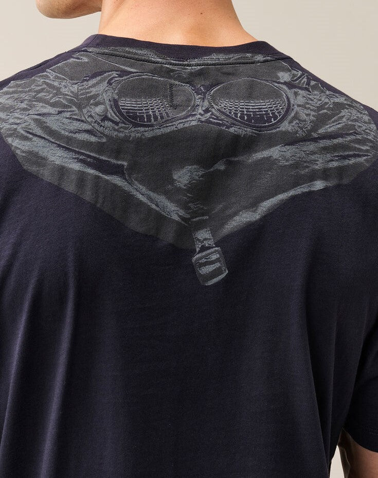 C.P. Company 30/1 Jersey Short Sleeve Goggle T-Shirt Total Eclipse – photo 10 – Dewachter Montpellier