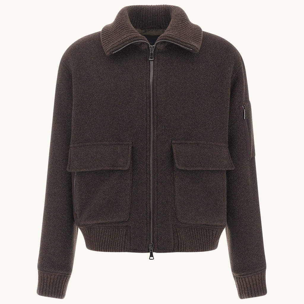 Wool and Cashmere Bomber Jacket