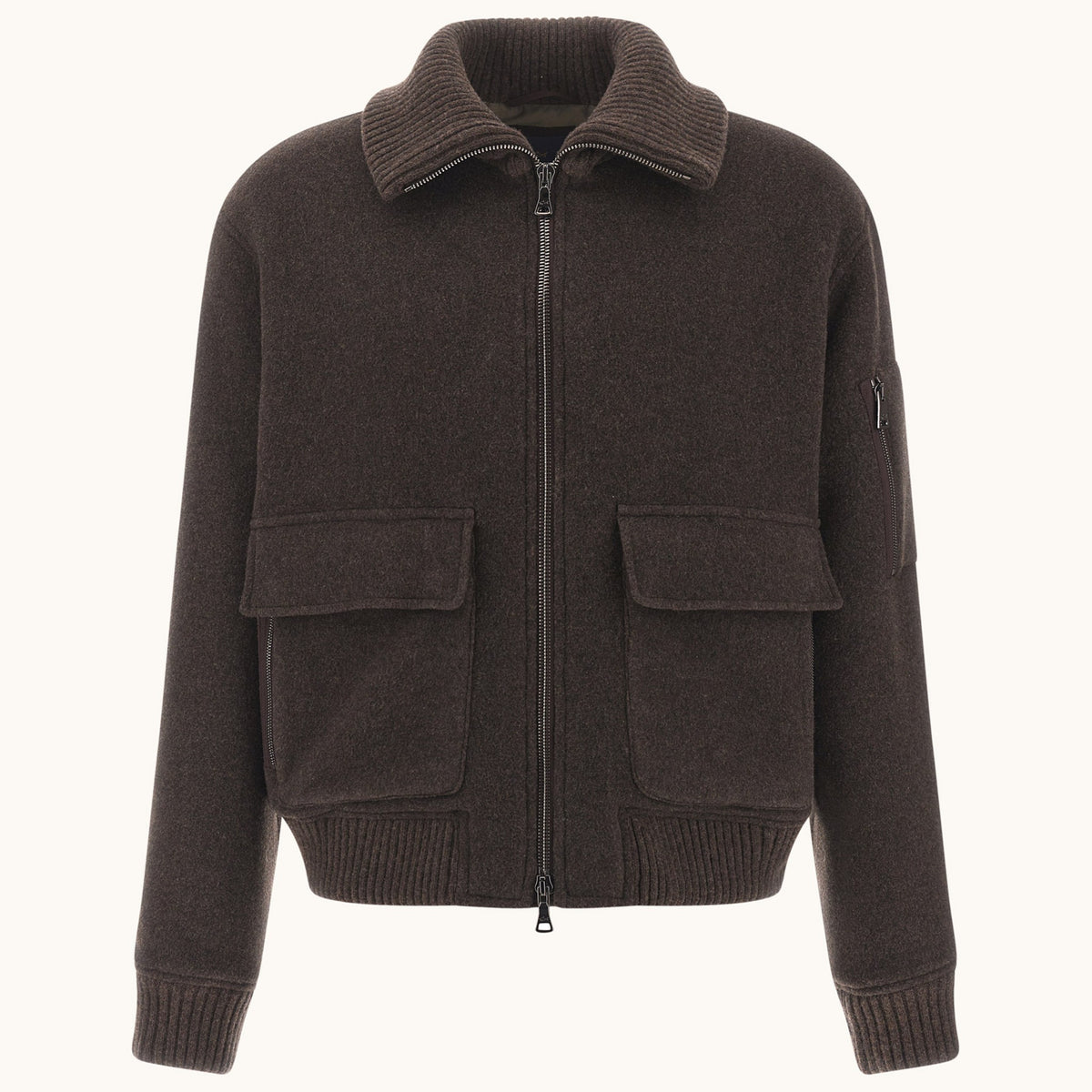 Wool and Cashmere Bomber Jacket