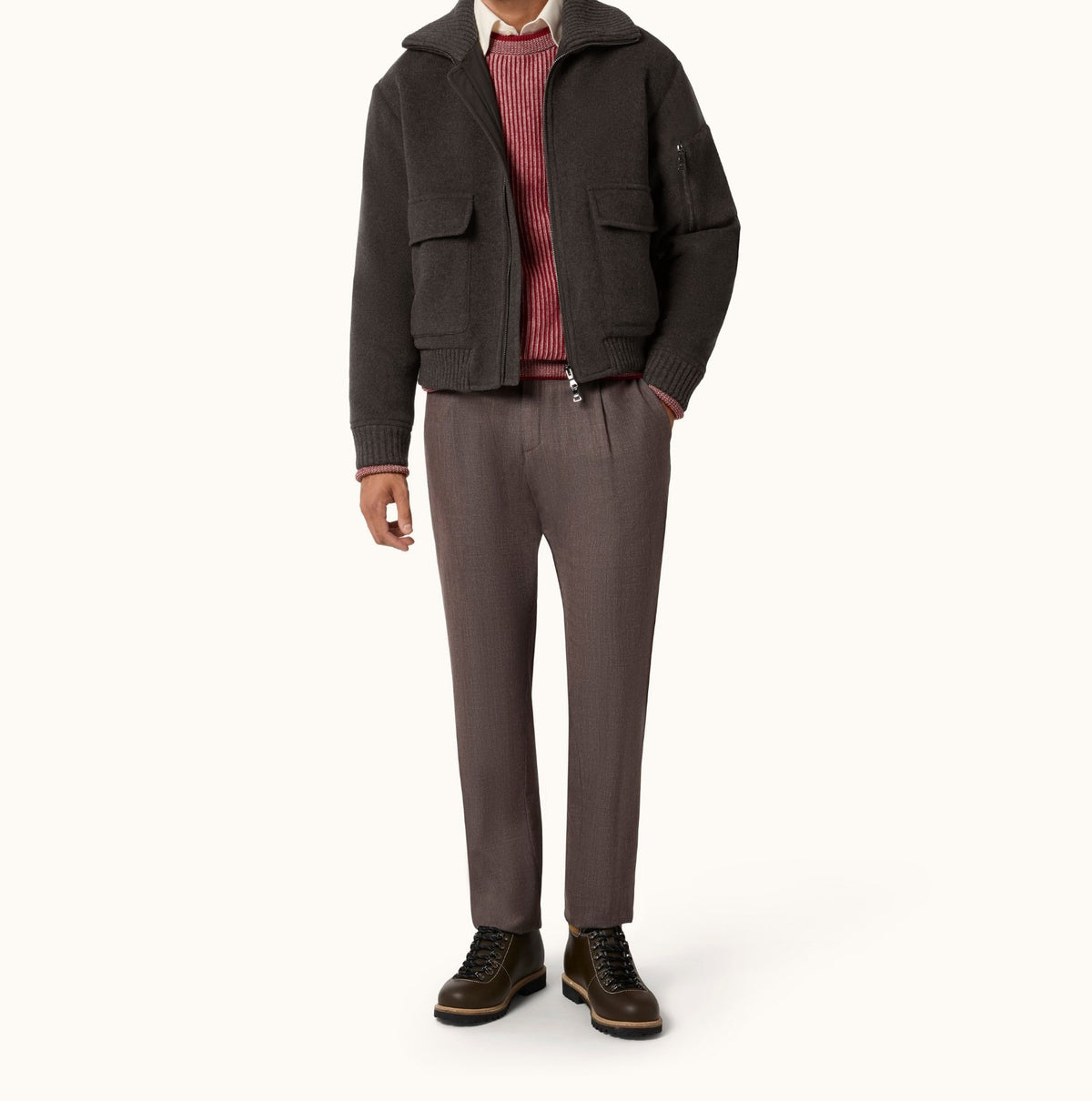 Wool and Cashmere Bomber Jacket