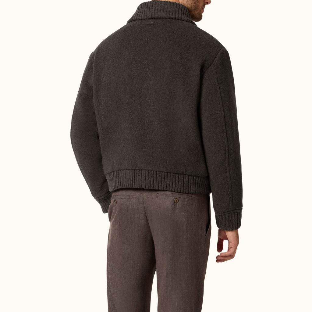 Wool and Cashmere Bomber Jacket