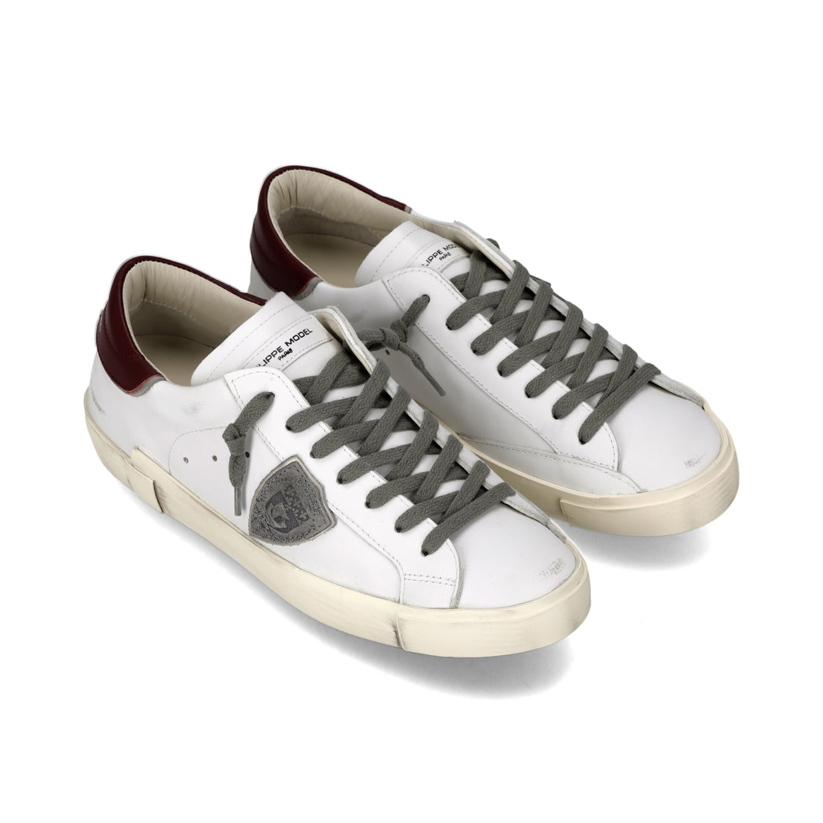 Philippe Model Sneakers Prsx Men, White Burgundy – photo 2 – Dewachter Montpellier