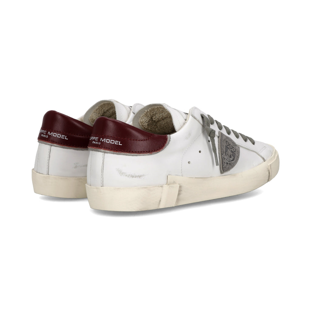 Philippe Model Sneakers Prsx Men, White Burgundy – photo 3 – Dewachter Montpellier
