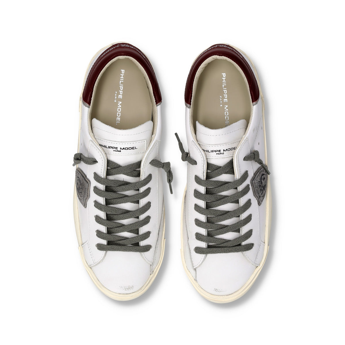 Philippe Model Sneakers Prsx Men, White Burgundy – photo 4 – Dewachter Montpellier